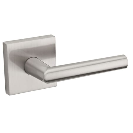 Kwikset Milan Lever with Square Rose Interior Dummy Handleset Trim with New Chassis Satin Nickel Finish 968MILSQT-15